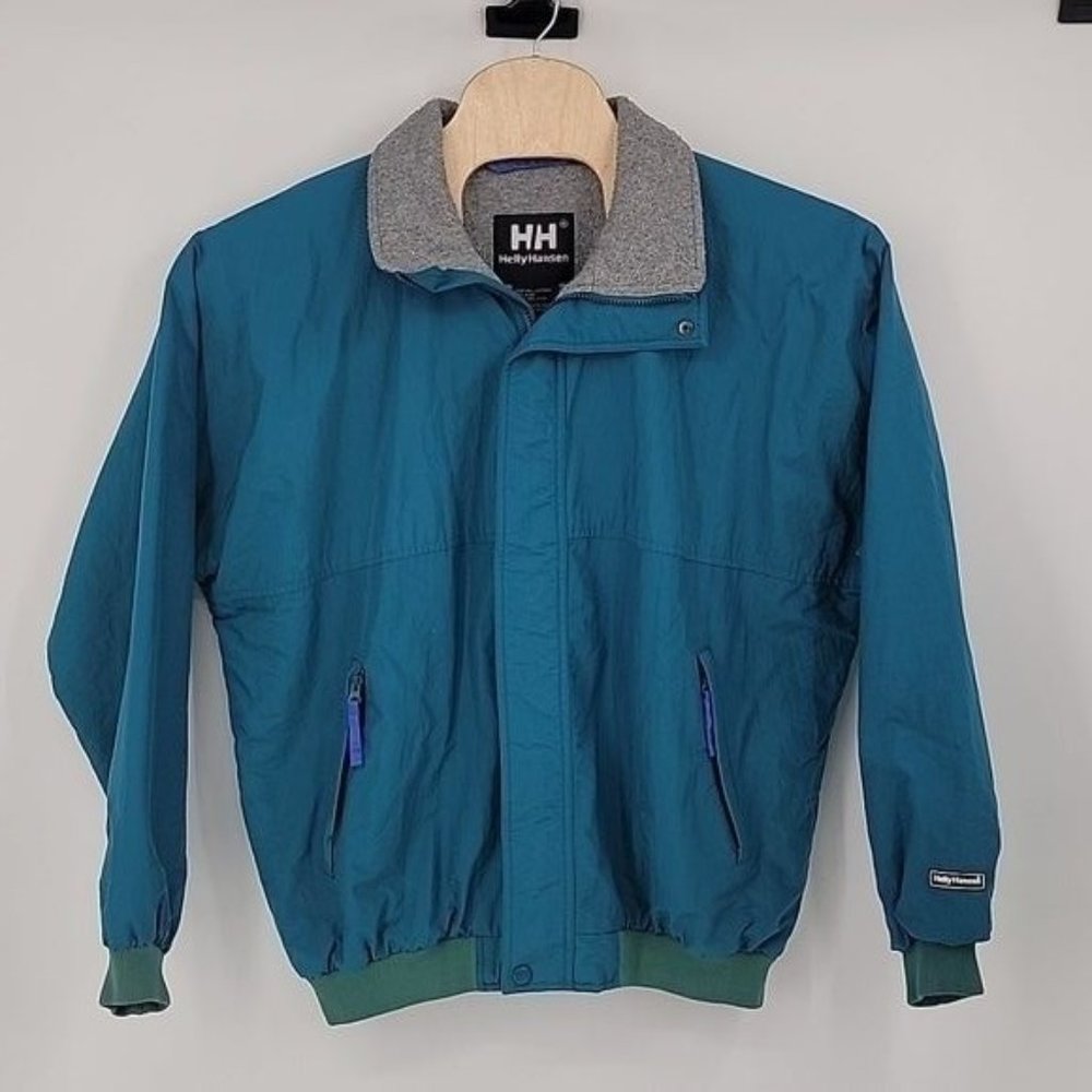Vintage Helly Hansen Men's Large Blue Jacket Coat